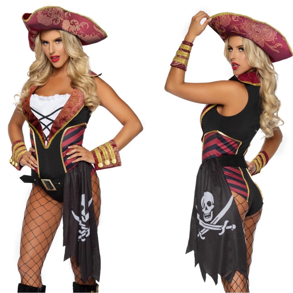 Leg Avenue Red and Black Pirate Costume